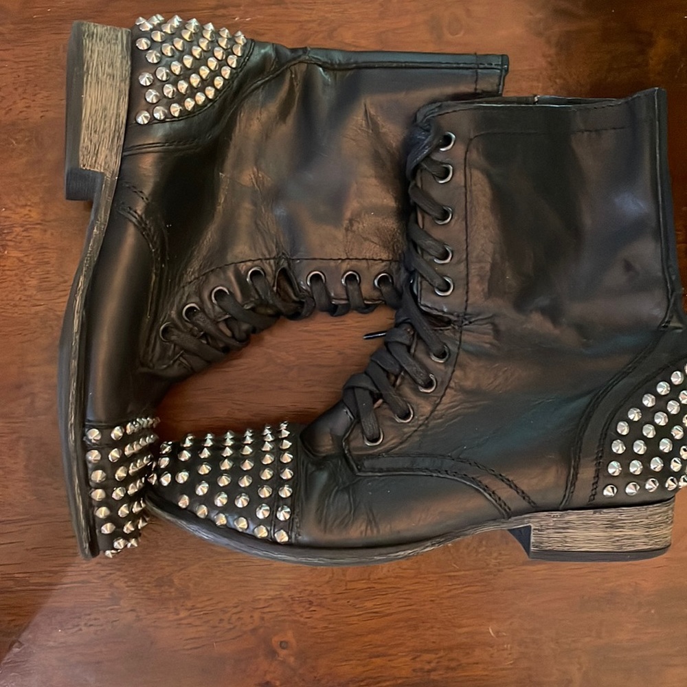 Steve Madden studded combat boots